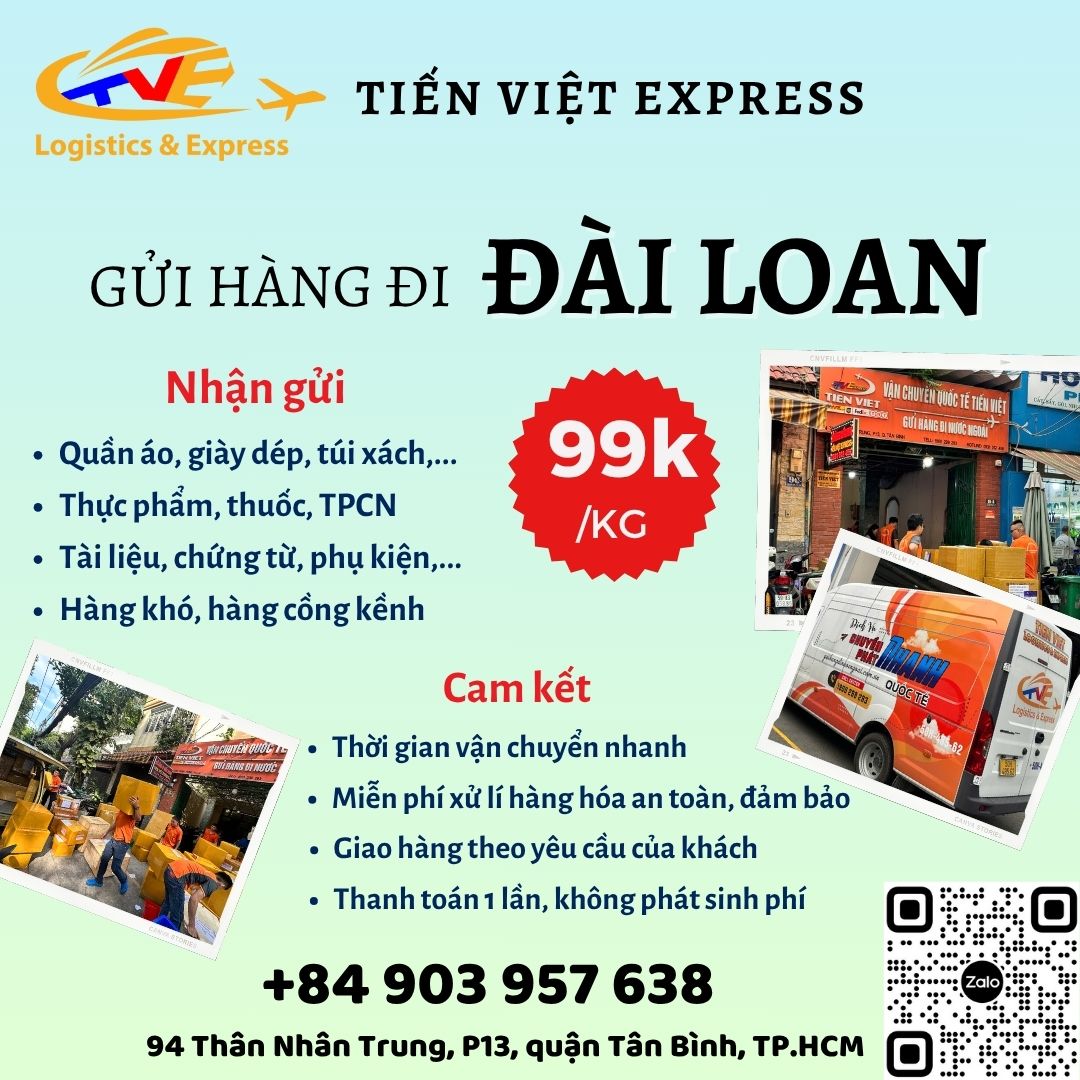 Gửi hàng đi Đài Loan - Tiến Việt Express